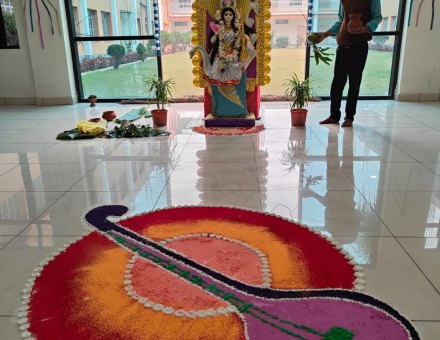 Saraswati Puja celebration at KPS Institute of Polytechnic