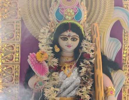 Saraswati Puja celebration at KPS Institute of Polytechnic