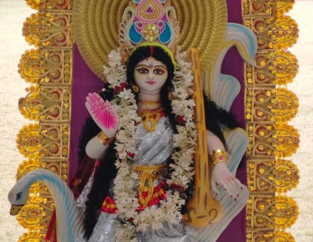 Saraswati Puja celebration at KPS Institute of Polytechnic
