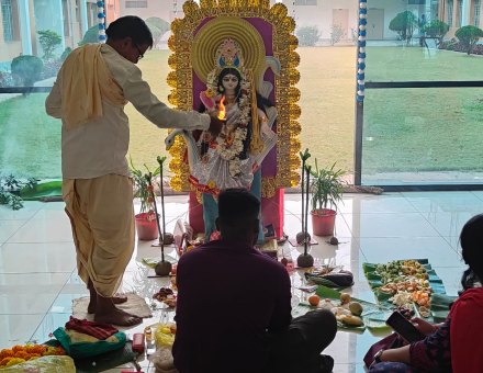 Saraswati Puja celebration at KPS Institute of Polytechnic